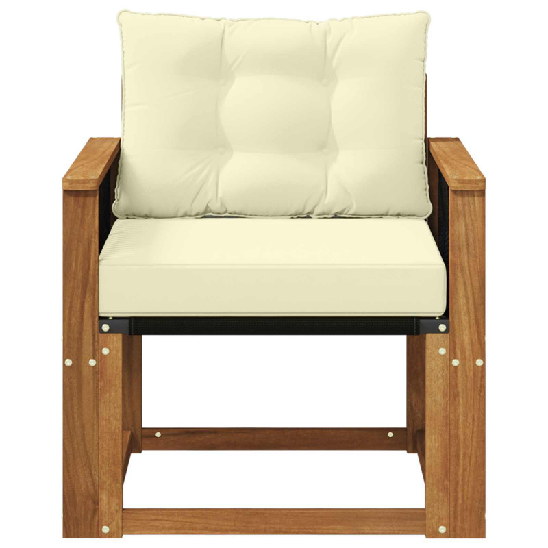 Środkowa sofa ogrodowa Lite Drewno Akacji naturalny