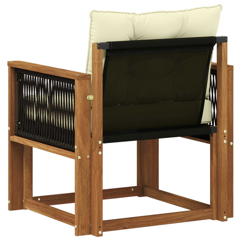 Środkowa sofa ogrodowa Lite Drewno Akacji naturalny