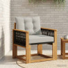 Środkowa sofa ogrodowa Lite Drewno Akacji naturalny