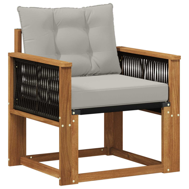 Środkowa sofa ogrodowa Lite Drewno Akacji naturalny