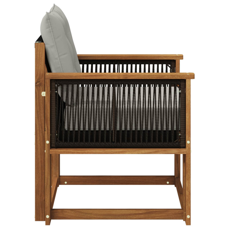 Środkowa sofa ogrodowa Lite Drewno Akacji naturalny