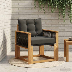 Środkowa sofa ogrodowa Lite Drewno Akacji naturalny