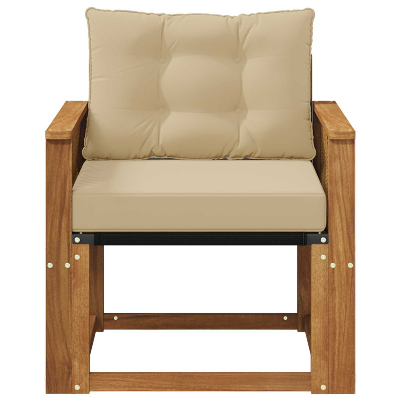 Środkowa sofa ogrodowa Lite Drewno Akacji naturalny