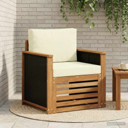 Środkowa sofa ogrodowa naturalny
