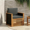 Środkowa sofa ogrodowa naturalny