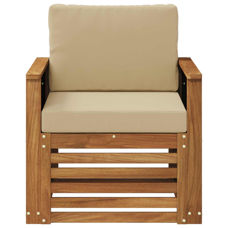 Środkowa sofa ogrodowa naturalny