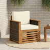 Środkowa sofa ogrodowa naturalny