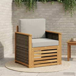 Środkowa sofa ogrodowa naturalny