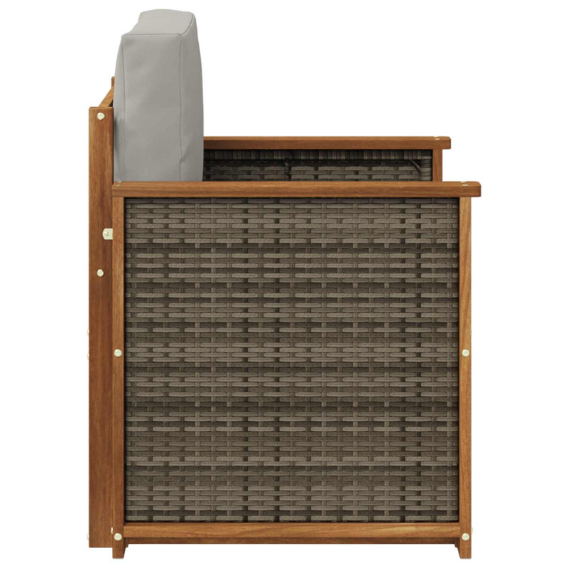 Środkowa sofa ogrodowa naturalny