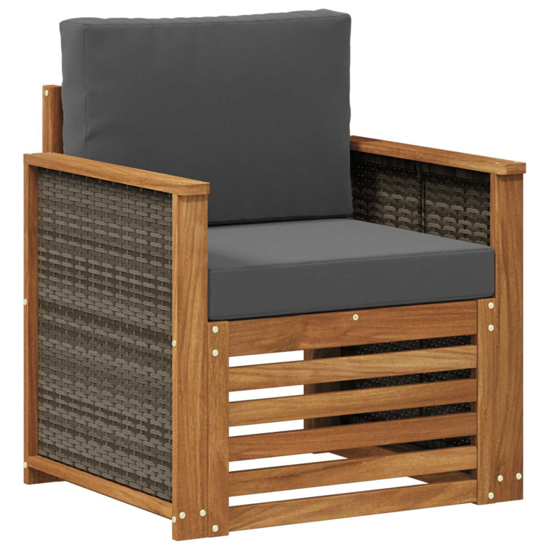 Środkowa sofa ogrodowa naturalny
