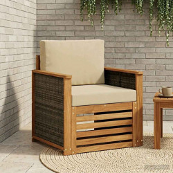 Środkowa sofa ogrodowa naturalny
