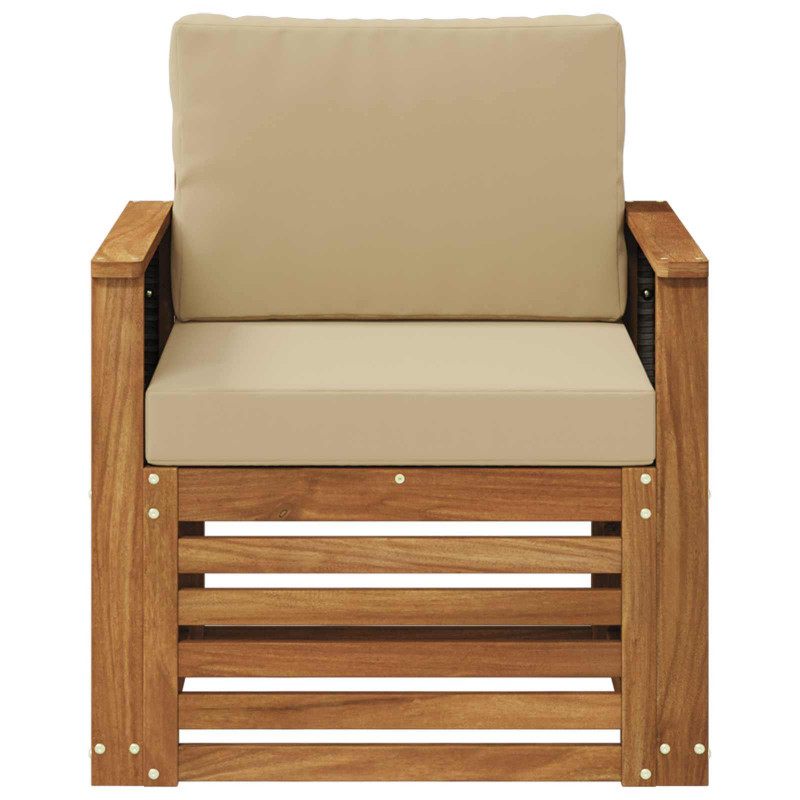 Środkowa sofa ogrodowa naturalny