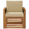 Środkowa sofa ogrodowa naturalny