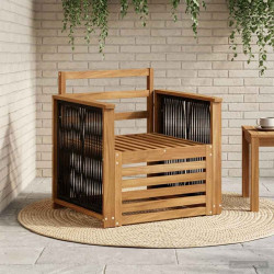 Środkowa sofa ogrodowa naturalny