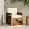 Środkowa sofa ogrodowa naturalny