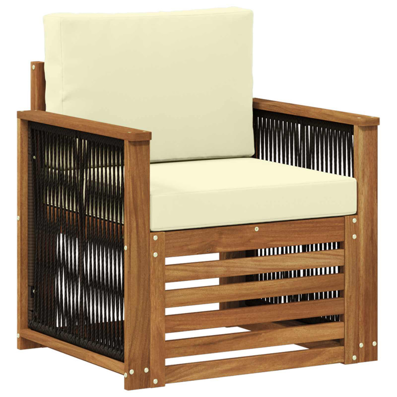 Środkowa sofa ogrodowa naturalny