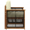 Środkowa sofa ogrodowa naturalny