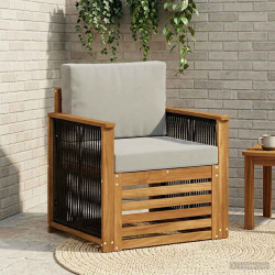 Środkowa sofa ogrodowa naturalny