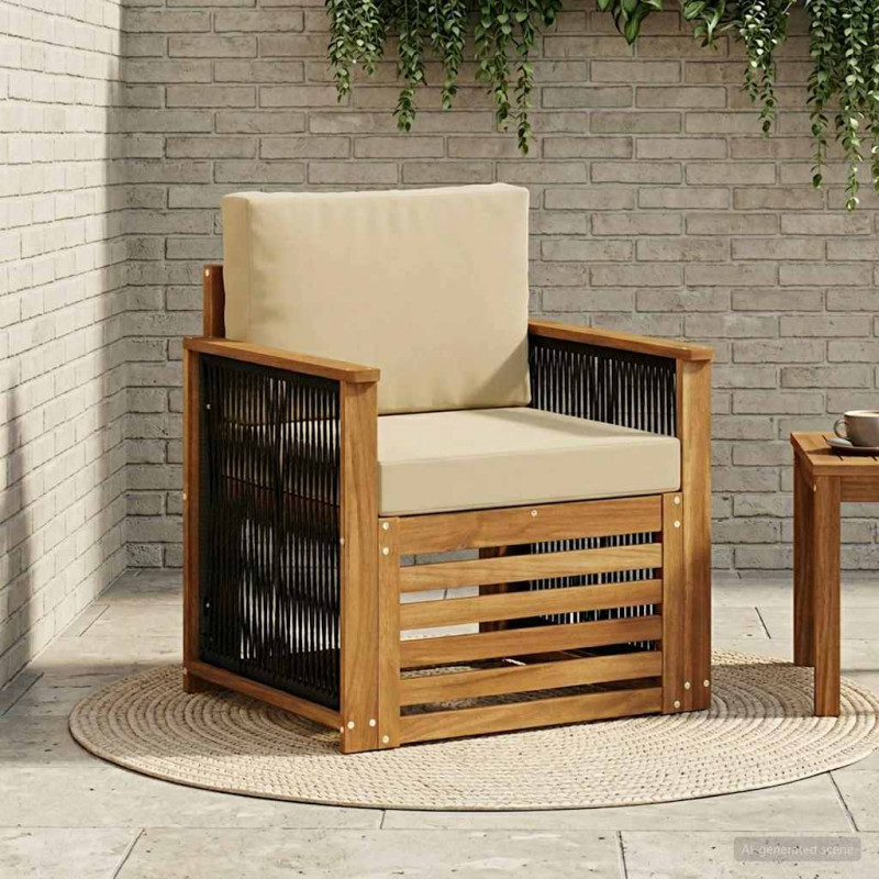 Środkowa sofa ogrodowa naturalny