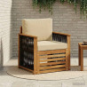 Środkowa sofa ogrodowa naturalny