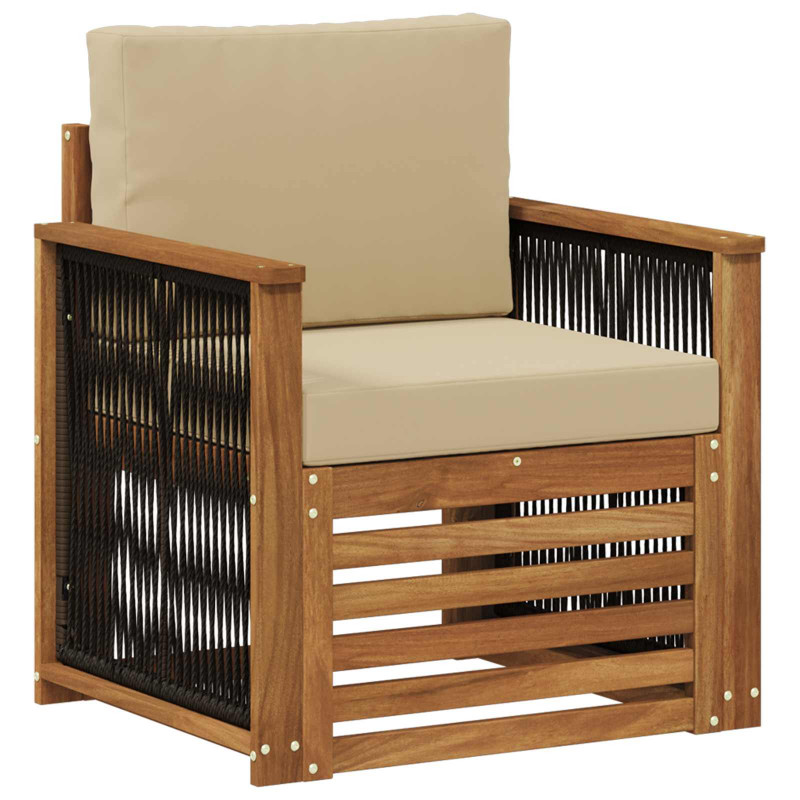Środkowa sofa ogrodowa naturalny