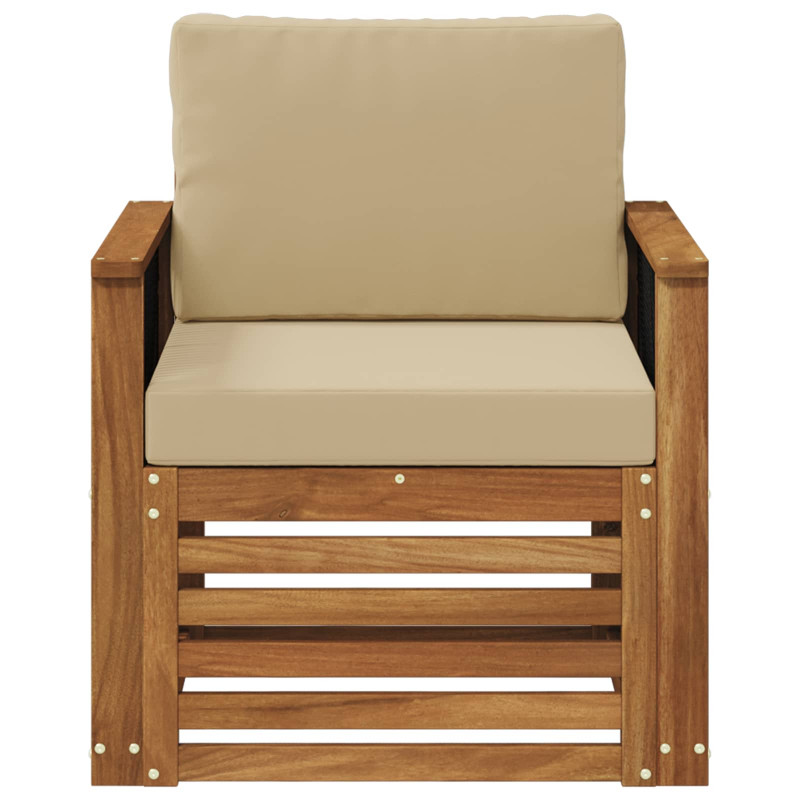 Środkowa sofa ogrodowa naturalny