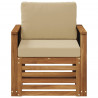Środkowa sofa ogrodowa naturalny