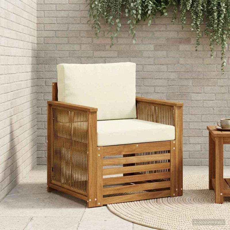Środkowa sofa ogrodowa naturalny