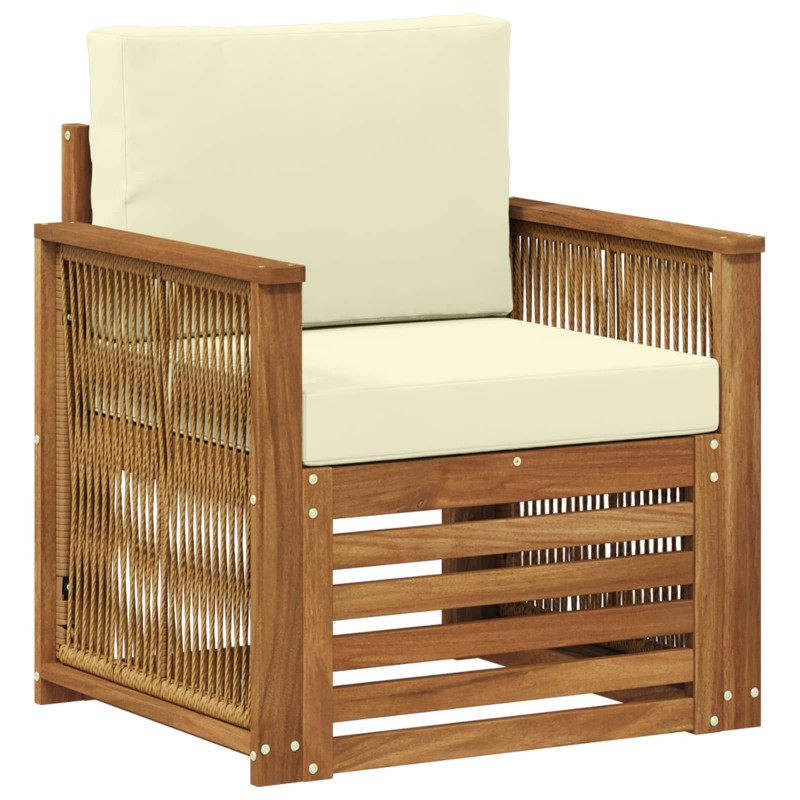 Środkowa sofa ogrodowa naturalny