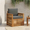 Środkowa sofa ogrodowa naturalny