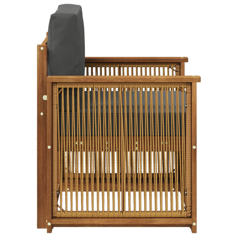 Środkowa sofa ogrodowa naturalny