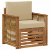 Środkowa sofa ogrodowa naturalny