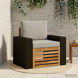 Środkowa sofa ogrodowa naturalny