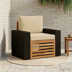 Środkowa sofa ogrodowa naturalny