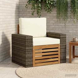 Środkowa sofa ogrodowa naturalny