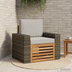 Środkowa sofa ogrodowa Lite Drewno Akacji naturalny