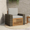 Środkowa sofa ogrodowa Lite Drewno Akacji naturalny