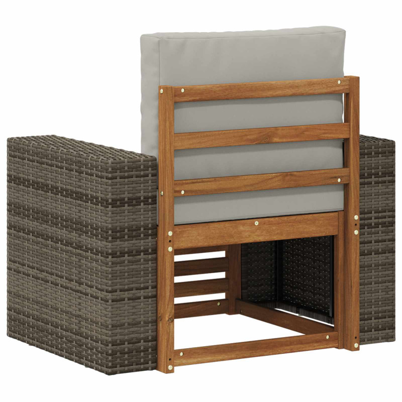 Środkowa sofa ogrodowa Lite Drewno Akacji naturalny