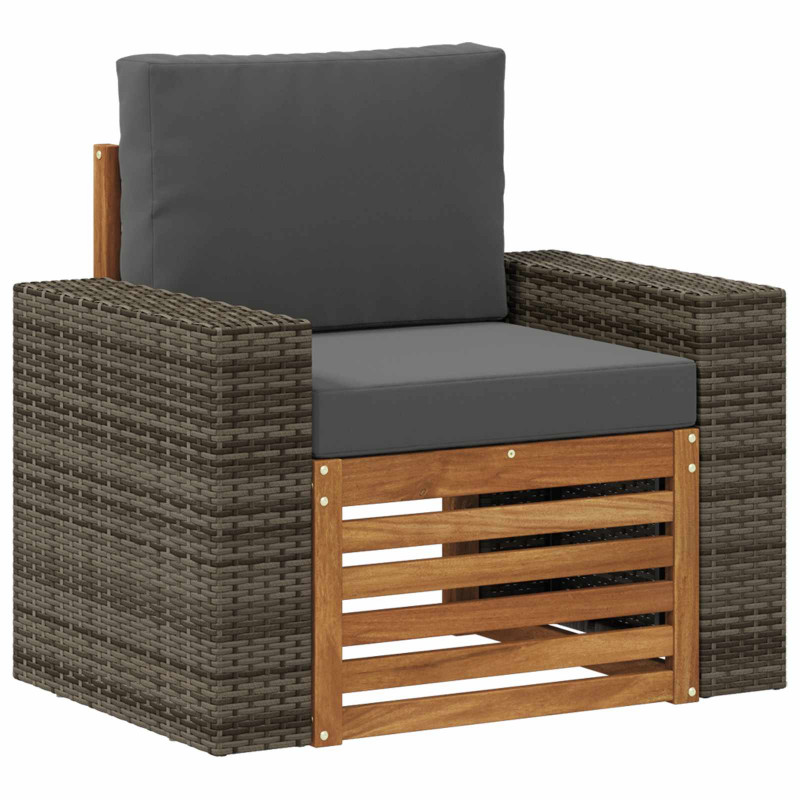 Środkowa sofa ogrodowa Lite Drewno Akacji naturalny