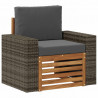 Środkowa sofa ogrodowa Lite Drewno Akacji naturalny