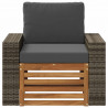 Środkowa sofa ogrodowa Lite Drewno Akacji naturalny