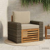 Środkowa sofa ogrodowa Lite Drewno Akacji naturalny