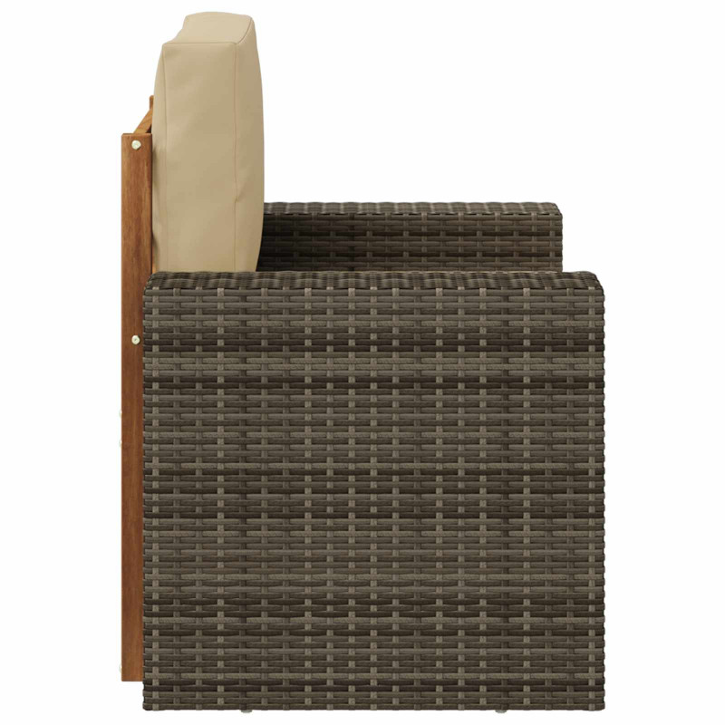 Środkowa sofa ogrodowa Lite Drewno Akacji naturalny