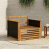 Środkowa sofa ogrodowa naturalny