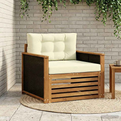 Środkowa sofa ogrodowa Lite Drewno Akacji naturalny