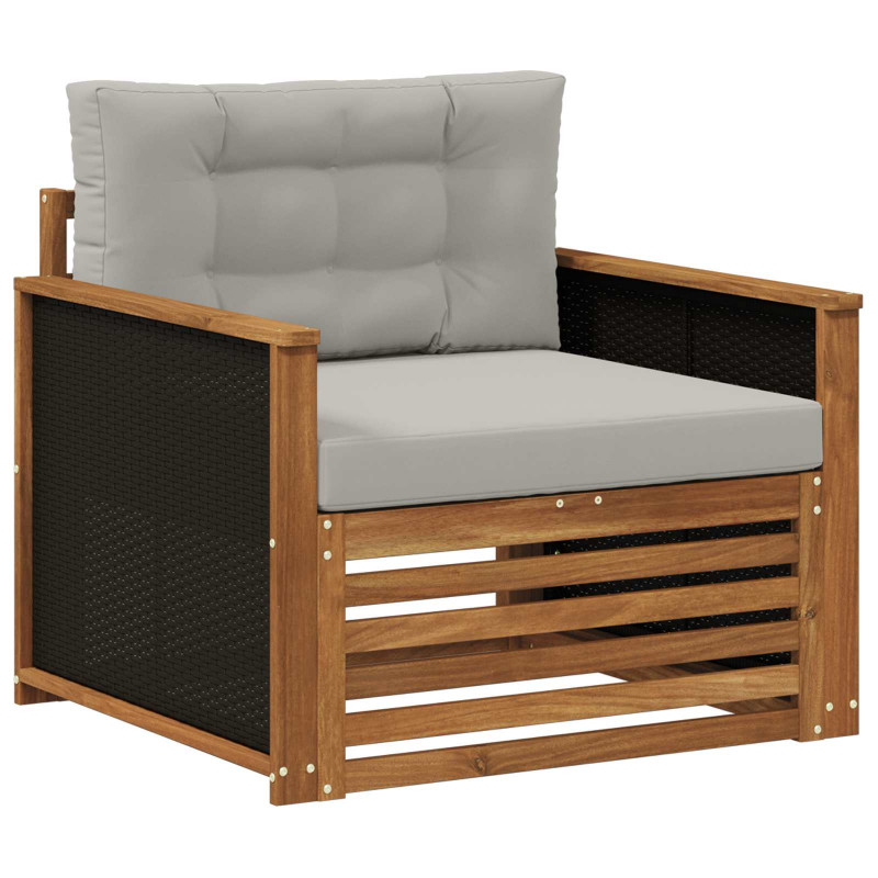 Środkowa sofa ogrodowa naturalny