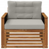 Środkowa sofa ogrodowa naturalny