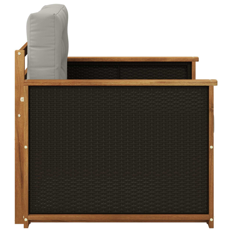 Środkowa sofa ogrodowa naturalny