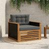 Środkowa sofa ogrodowa naturalny