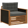 Środkowa sofa ogrodowa naturalny